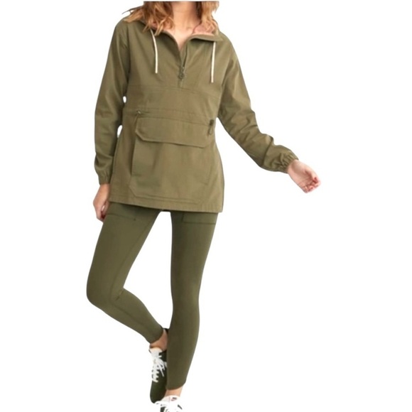 MARINE LAYER  Tacoma Anorak Utility Jacket Women's Oversized Small Green Hooded - Picture 15 of 16